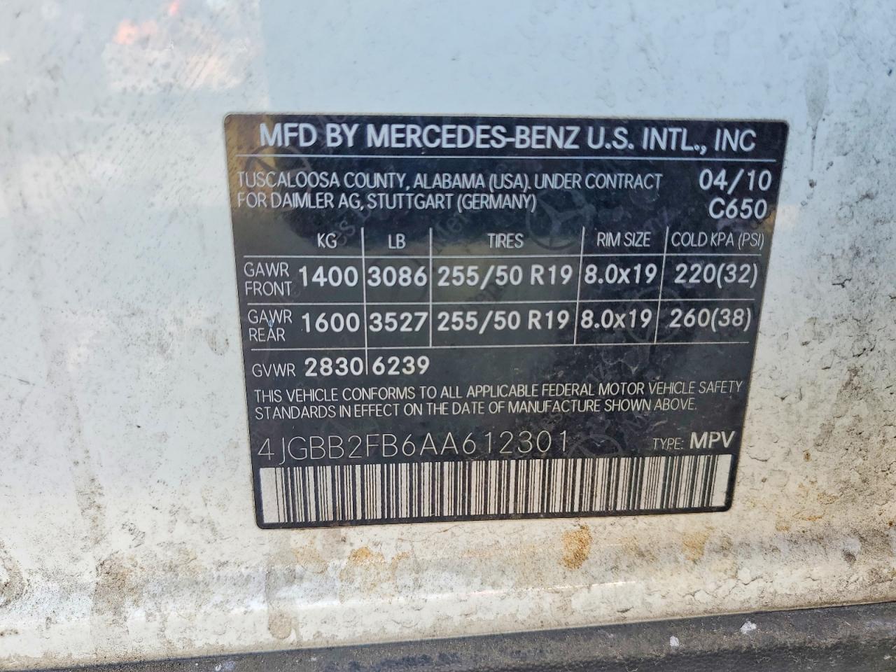 2010 MERCEDES-BENZ M-CLASS