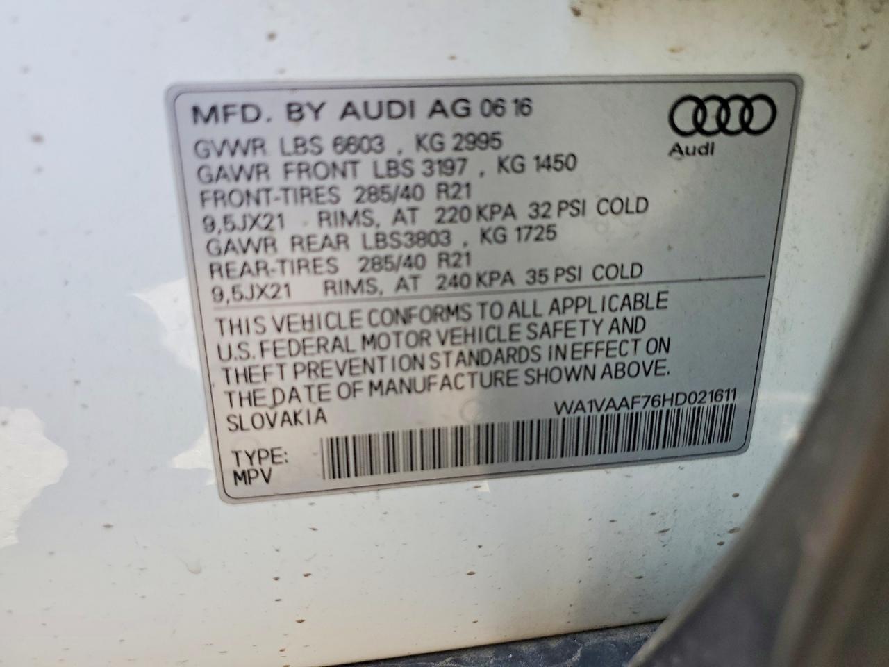 2017 AUDI Q7