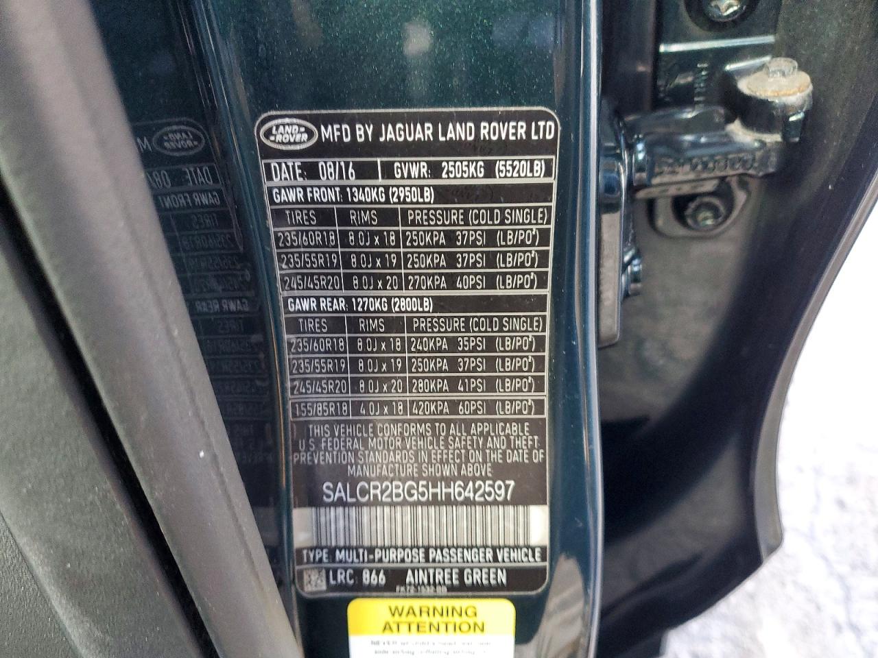 2017 LAND ROVER DISCOVERY