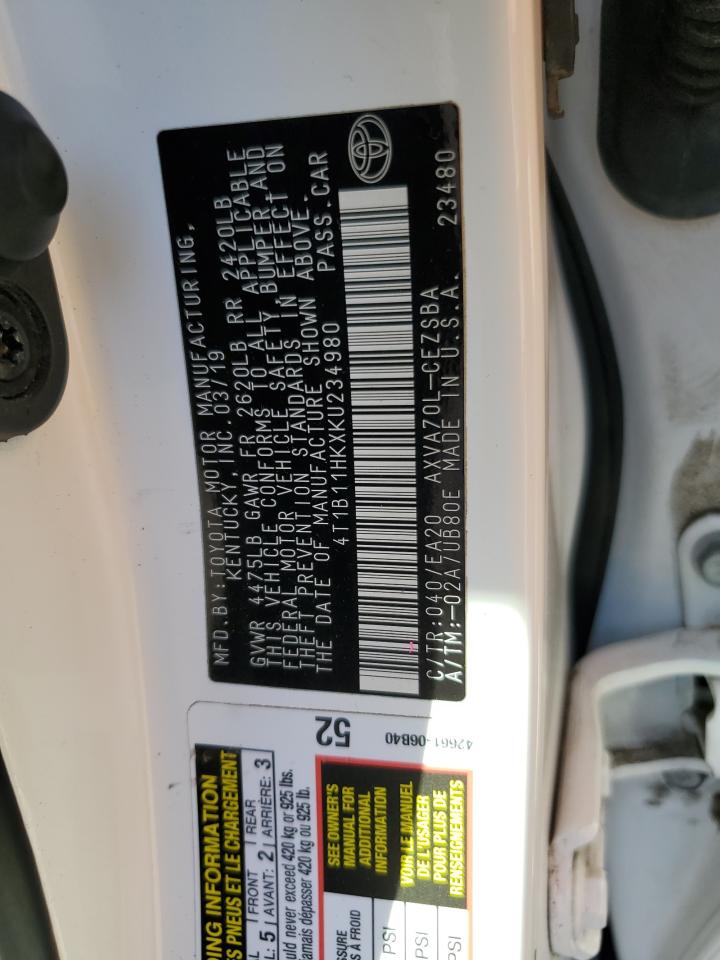 2019 TOYOTA CAMRY