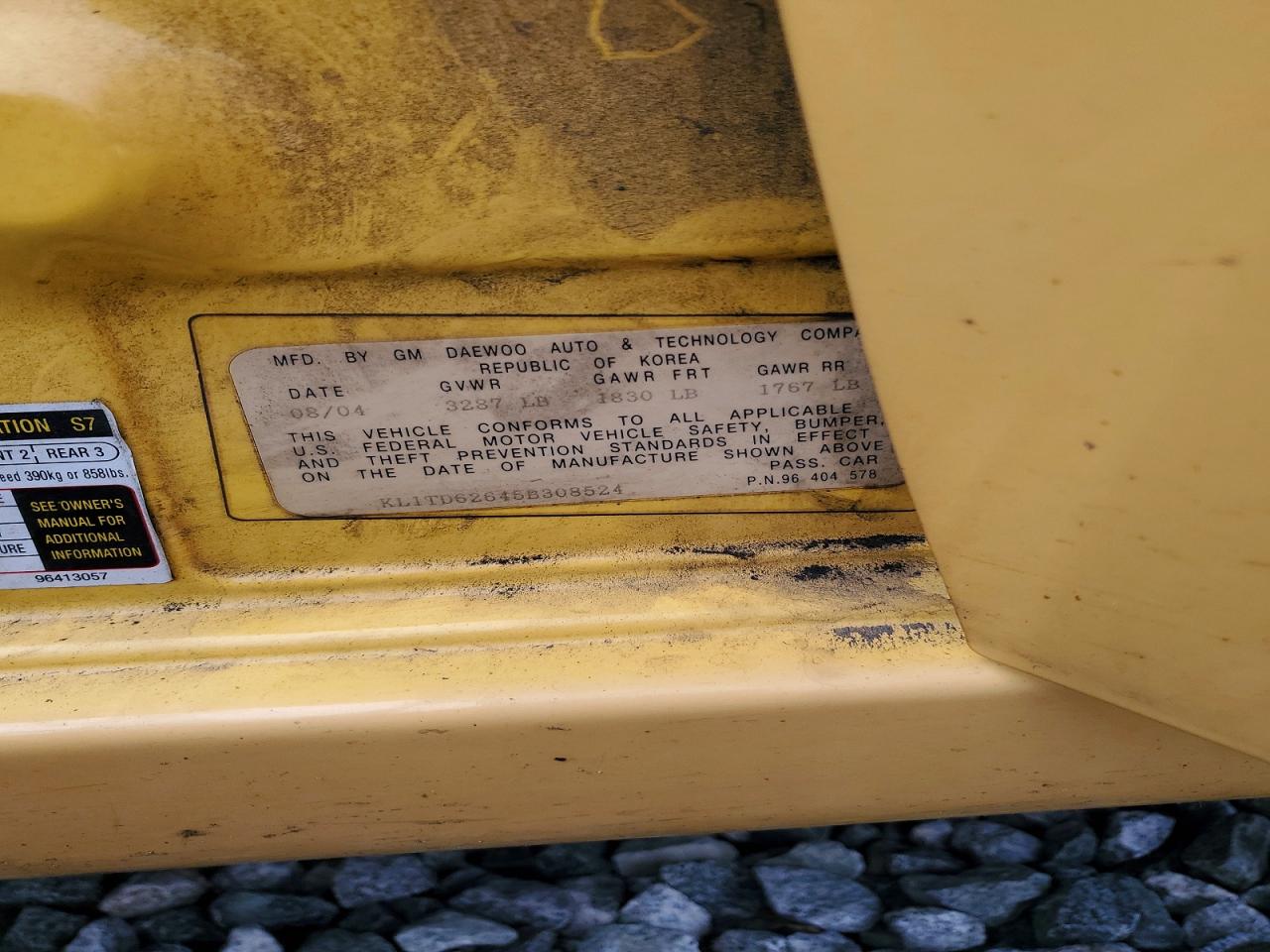 2005 CHEVROLET AVEO