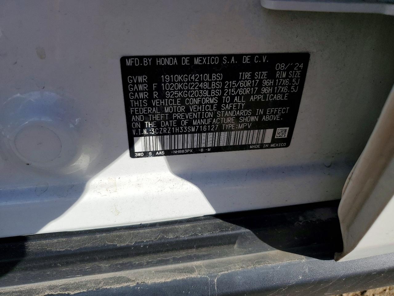 2025 HONDA HR-V