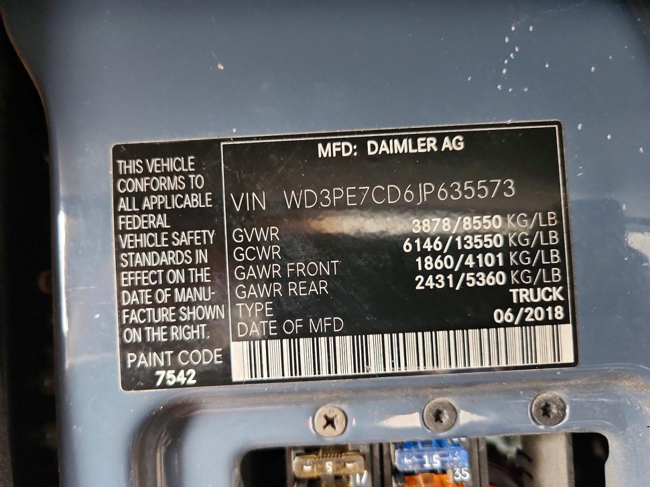 2018 MERCEDES-BENZ SPRINTER