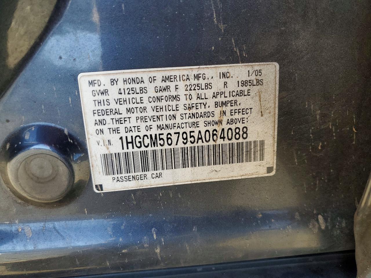 2005 HONDA ACCORD