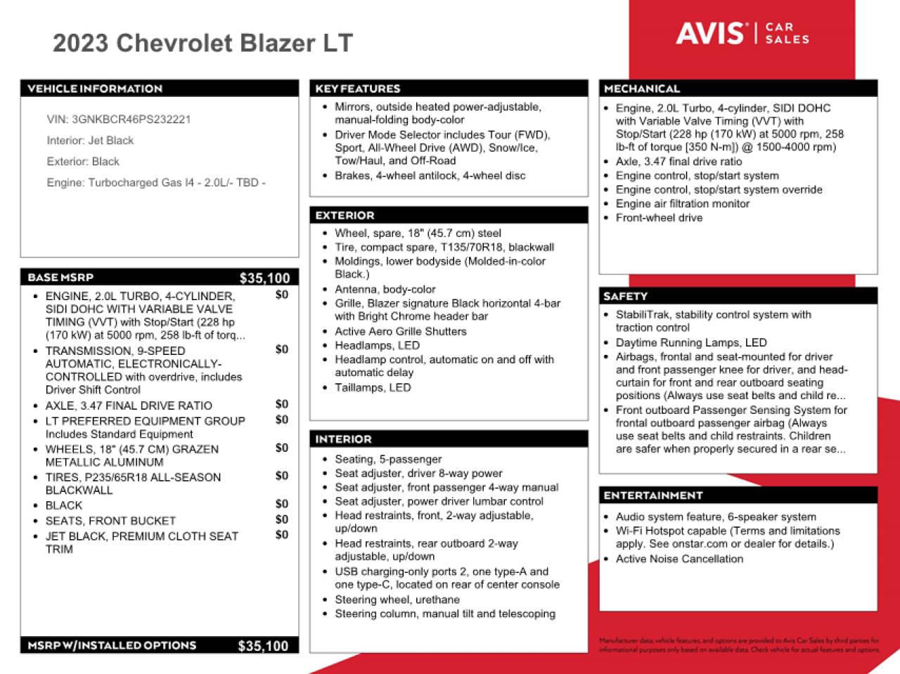 2023 CHEVROLET BLAZER