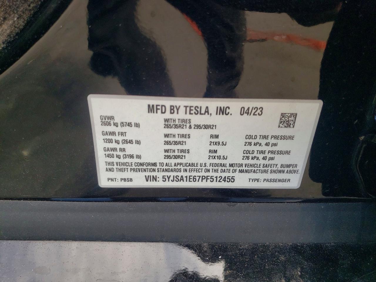 2023 TESLA MODEL S