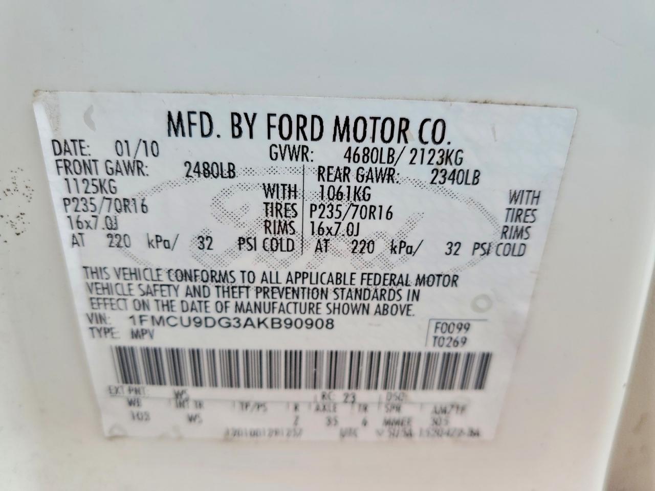 2010 FORD ESCAPE