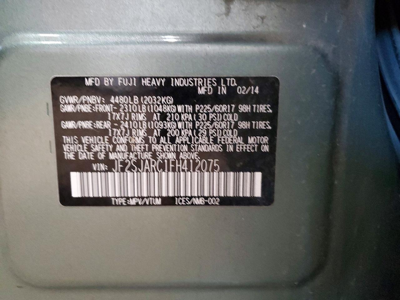 2015 SUBARU FORESTER