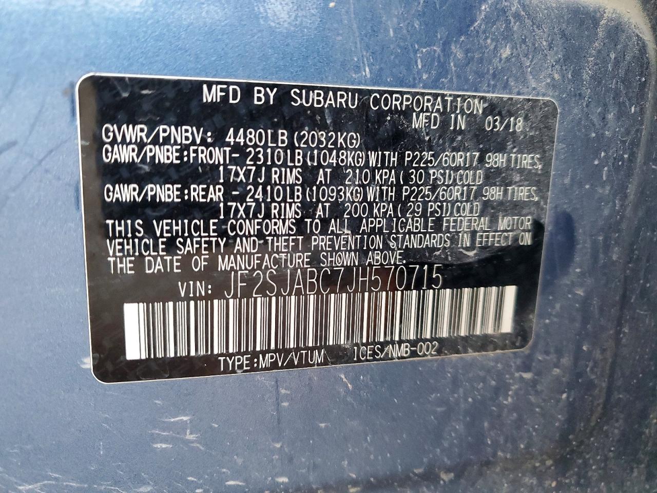 2018 SUBARU FORESTER