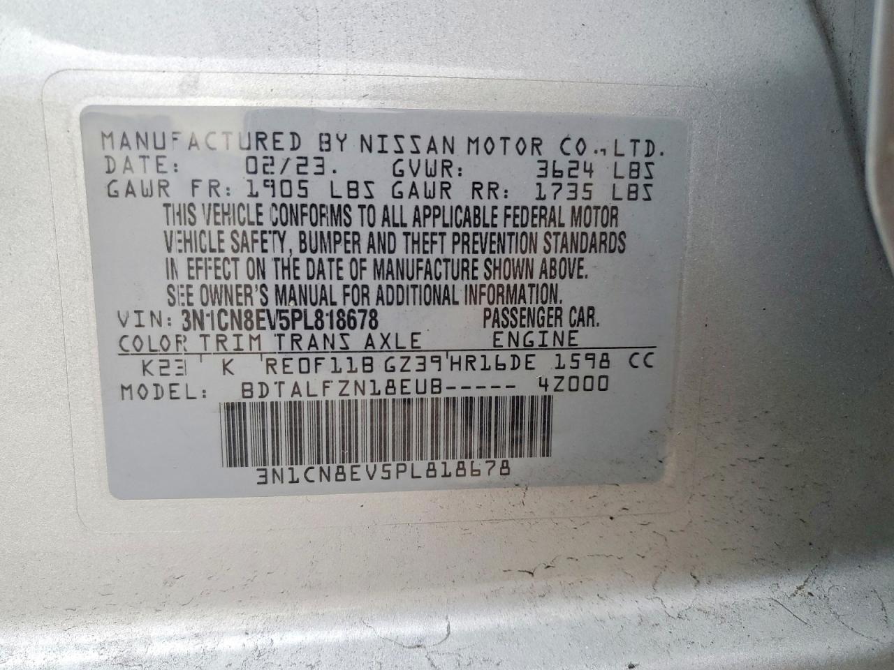 2023 NISSAN VERSA
