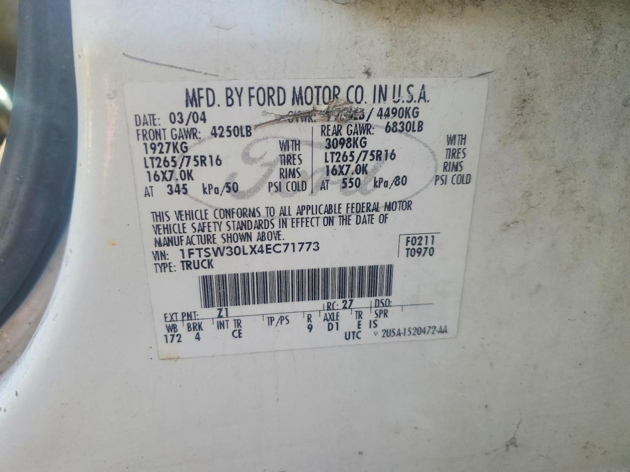 2004 FORD F350