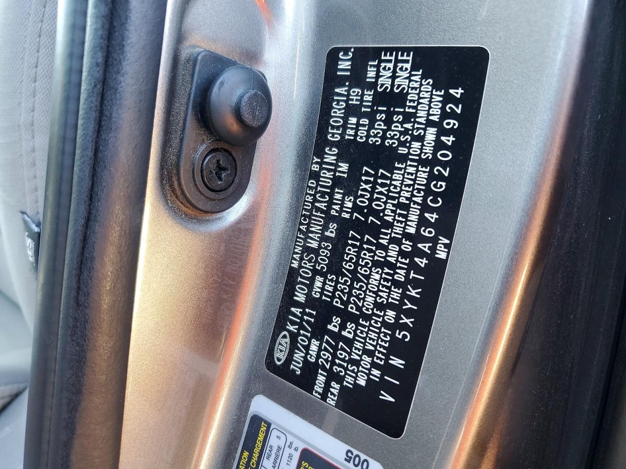 2012 KIA SORENTO