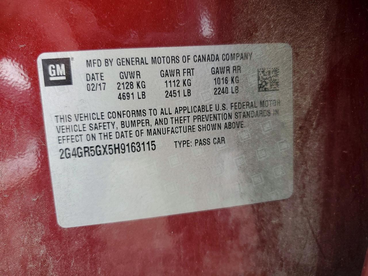 2017 BUICK REGAL