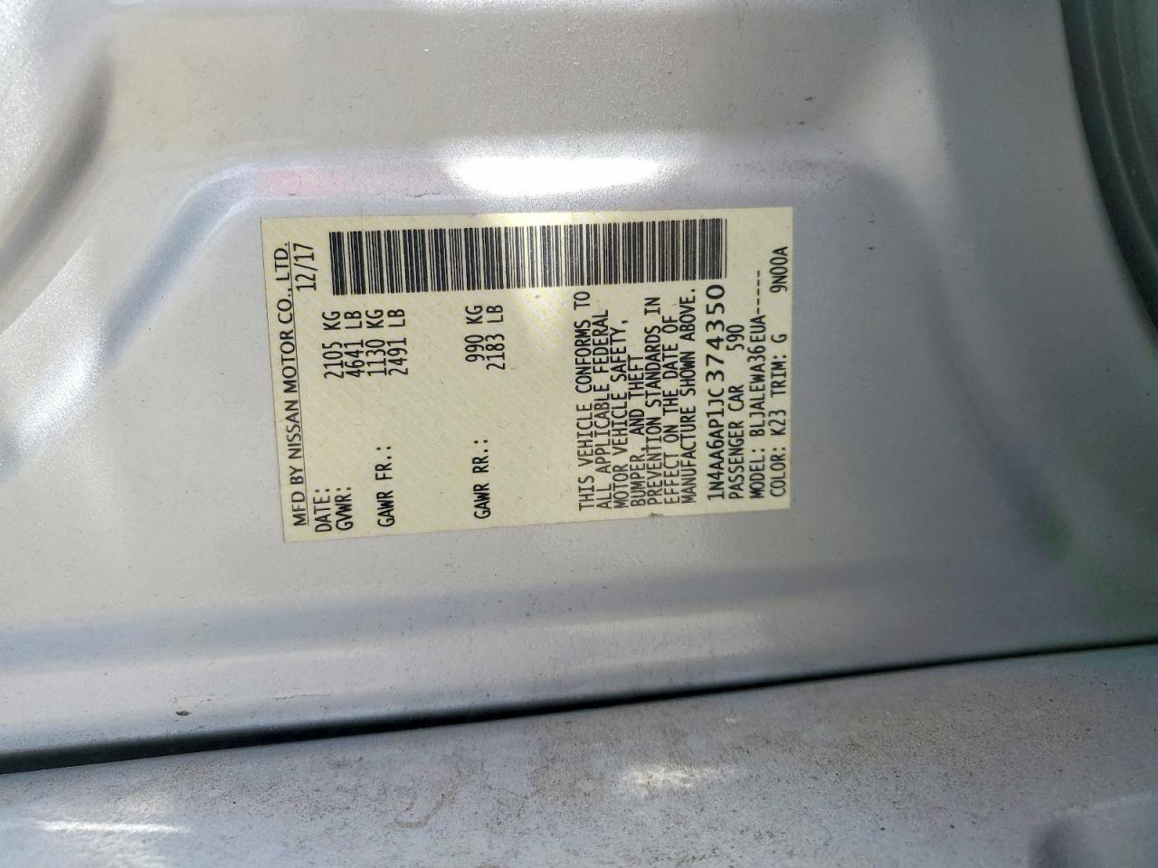 2018 NISSAN MAXIMA