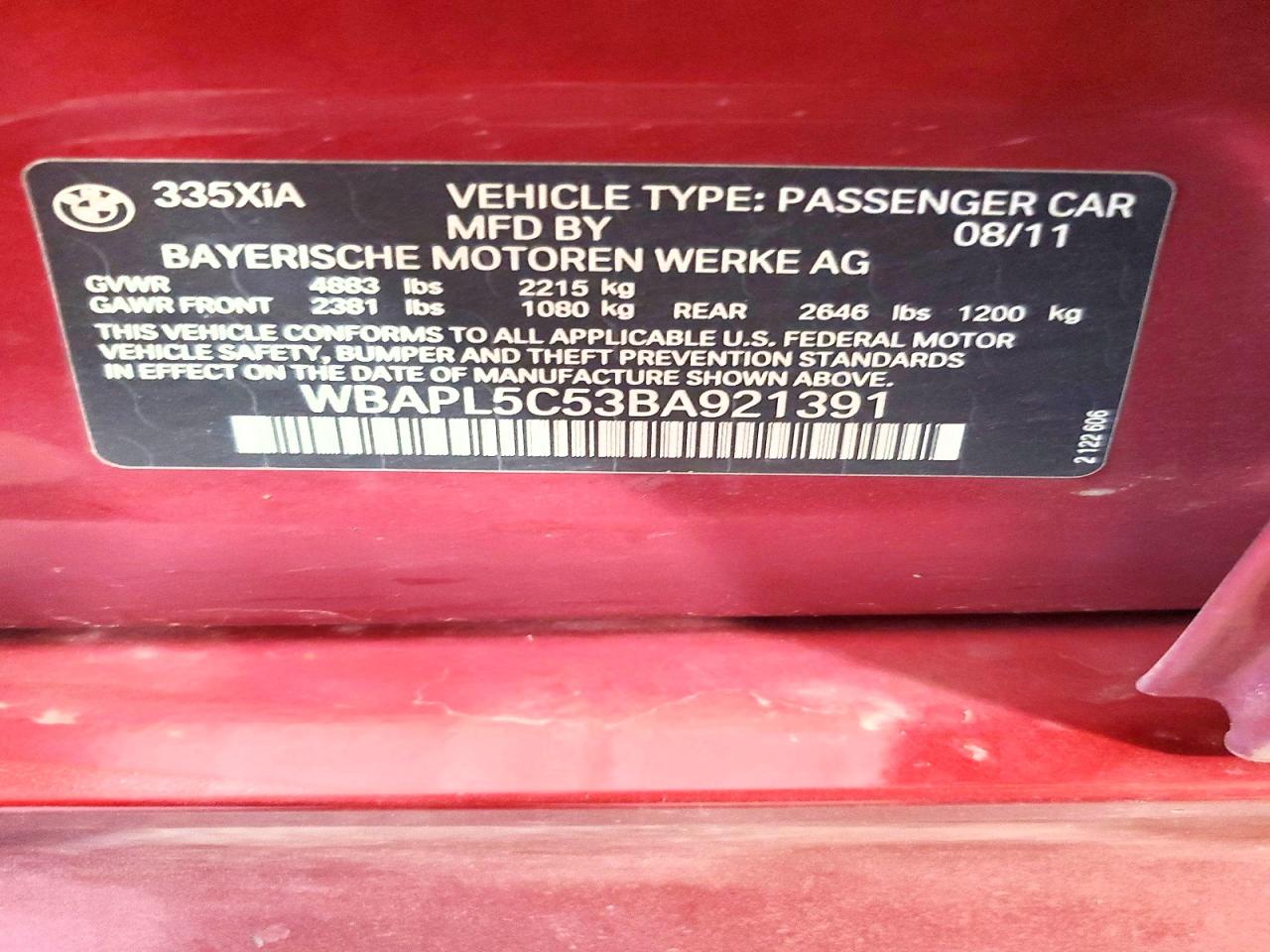 2011 BMW 3 SERIES