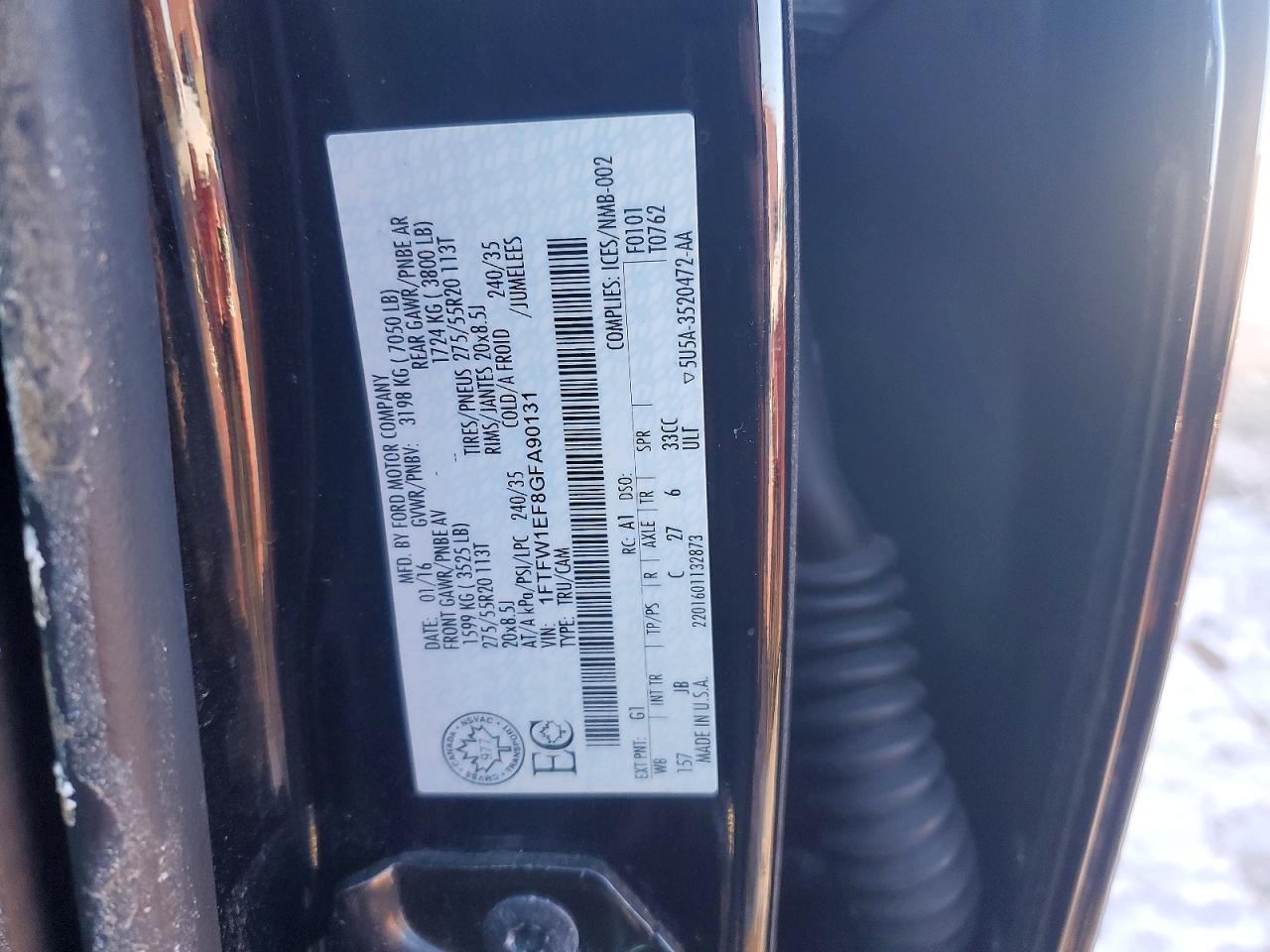 2016 FORD F-150