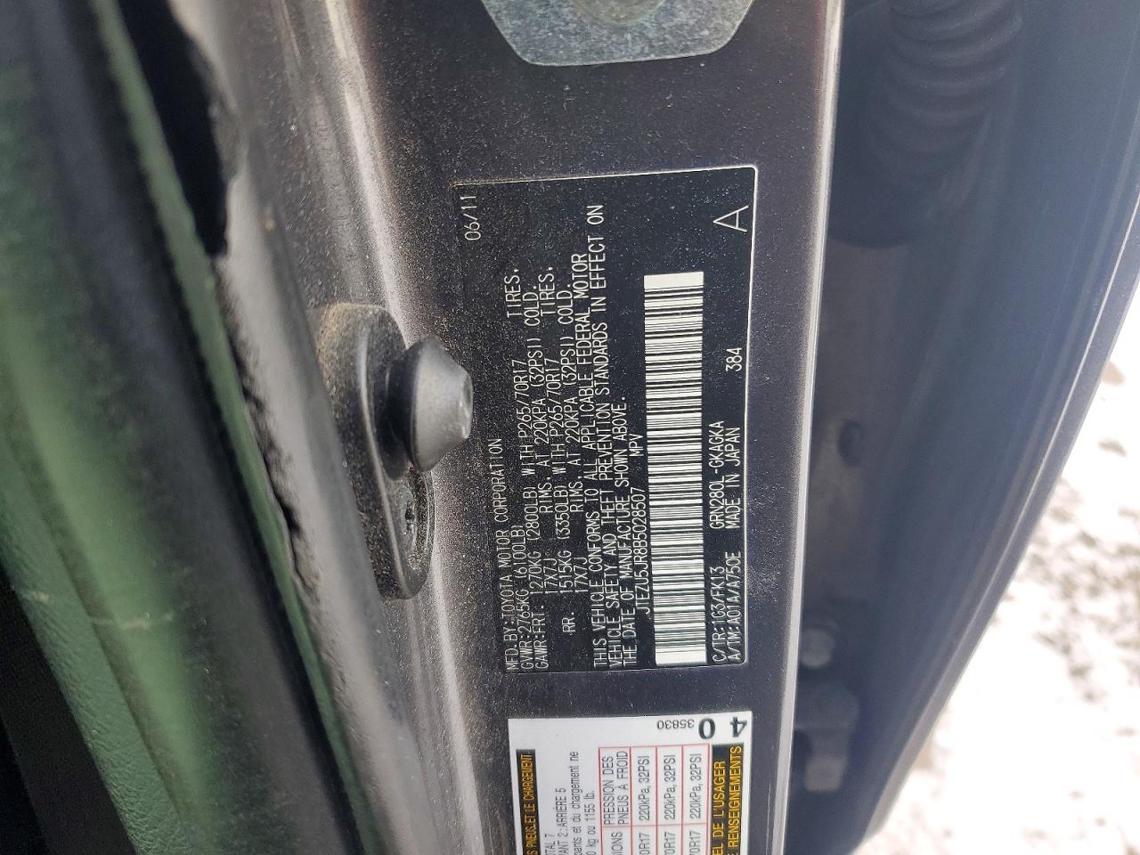 2011 TOYOTA 4RUNNER