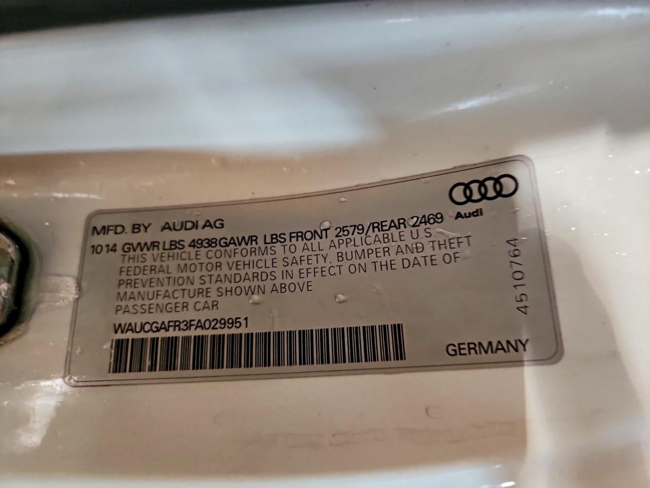 2015 AUDI S5/RS5