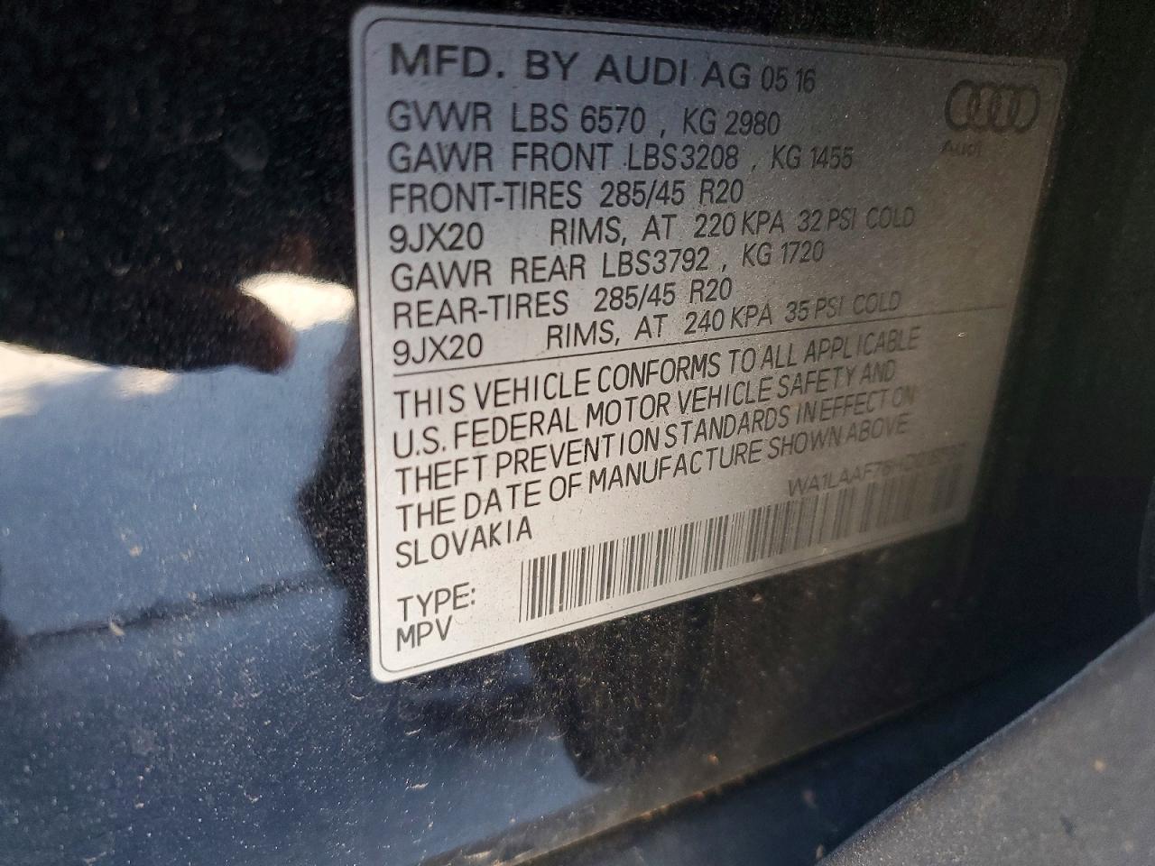 2017 AUDI Q7