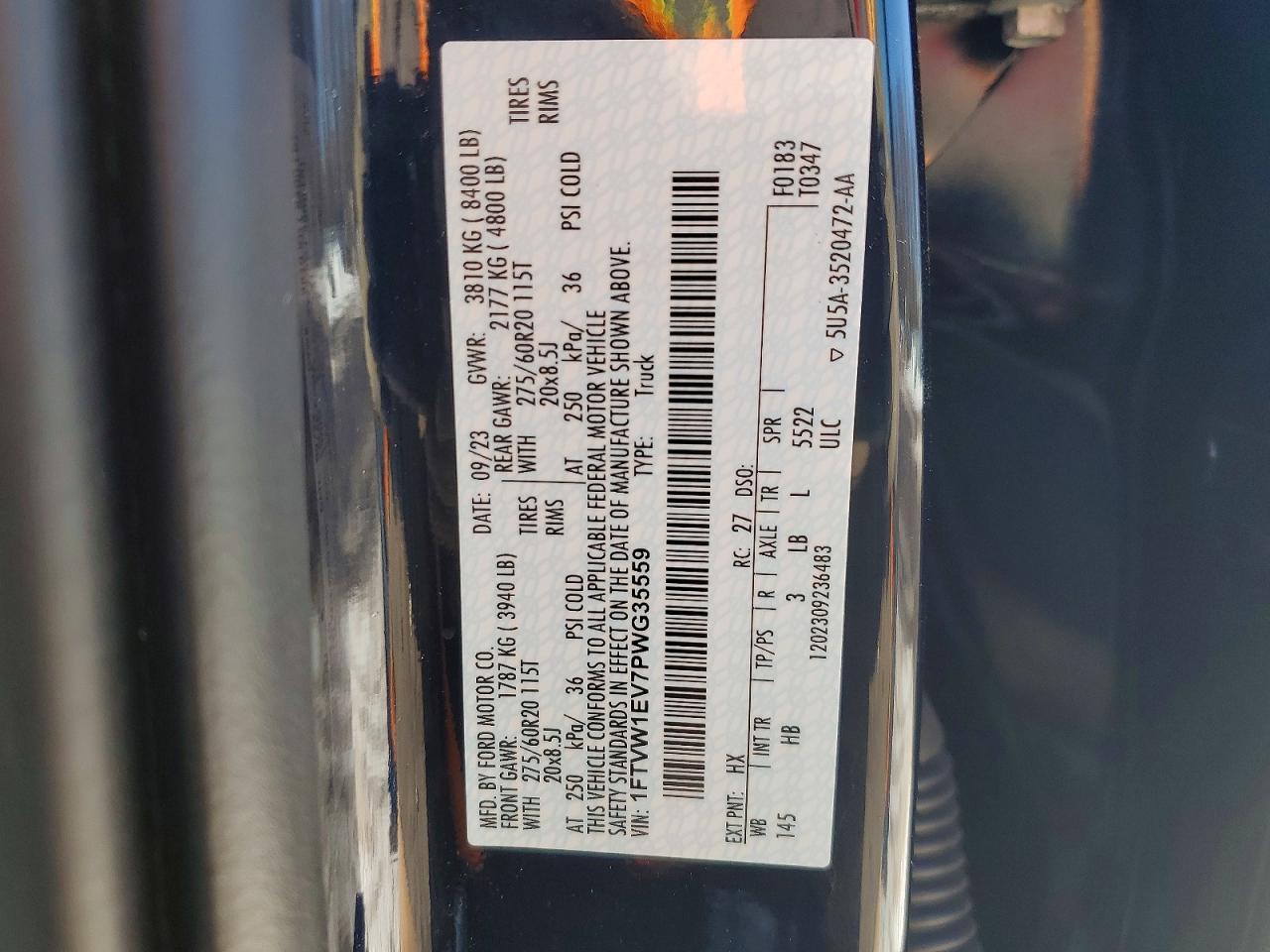 2023 FORD F150 LIGHT