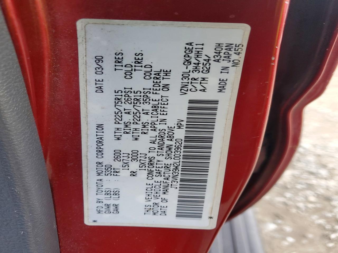 1990 TOYOTA 4RUNNER