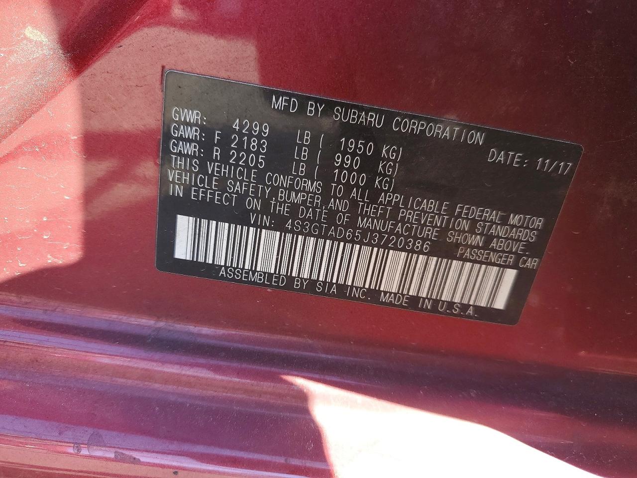 2018 SUBARU IMPREZA