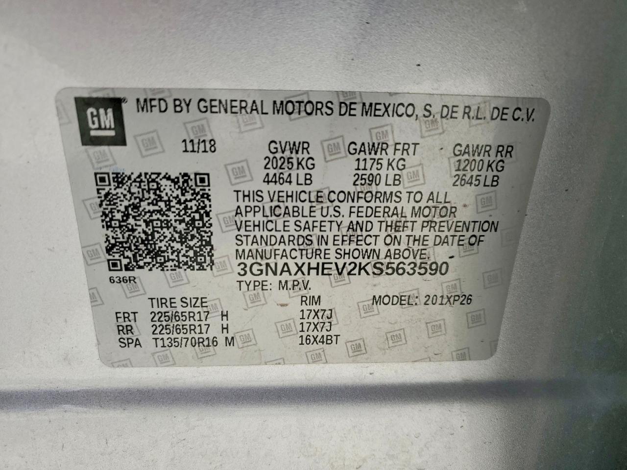 2019 CHEVROLET EQUINOX