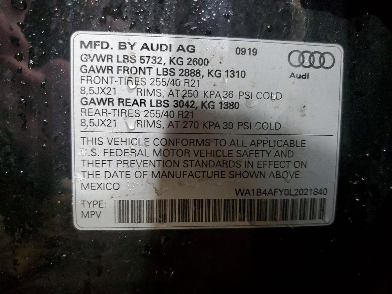 2020 AUDI SQ5
