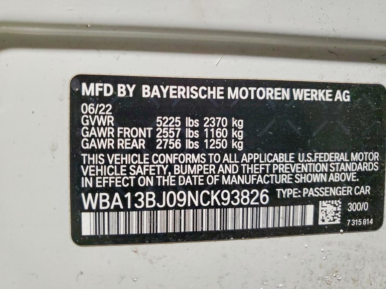 2022 BMW 5 SERIES