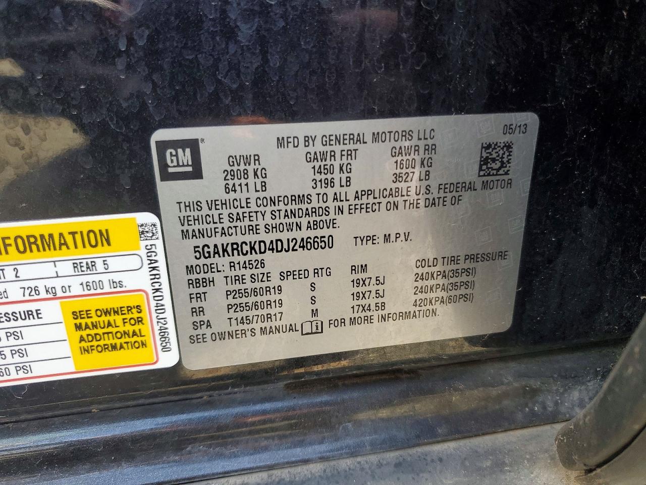 2013 BUICK ENCLAVE