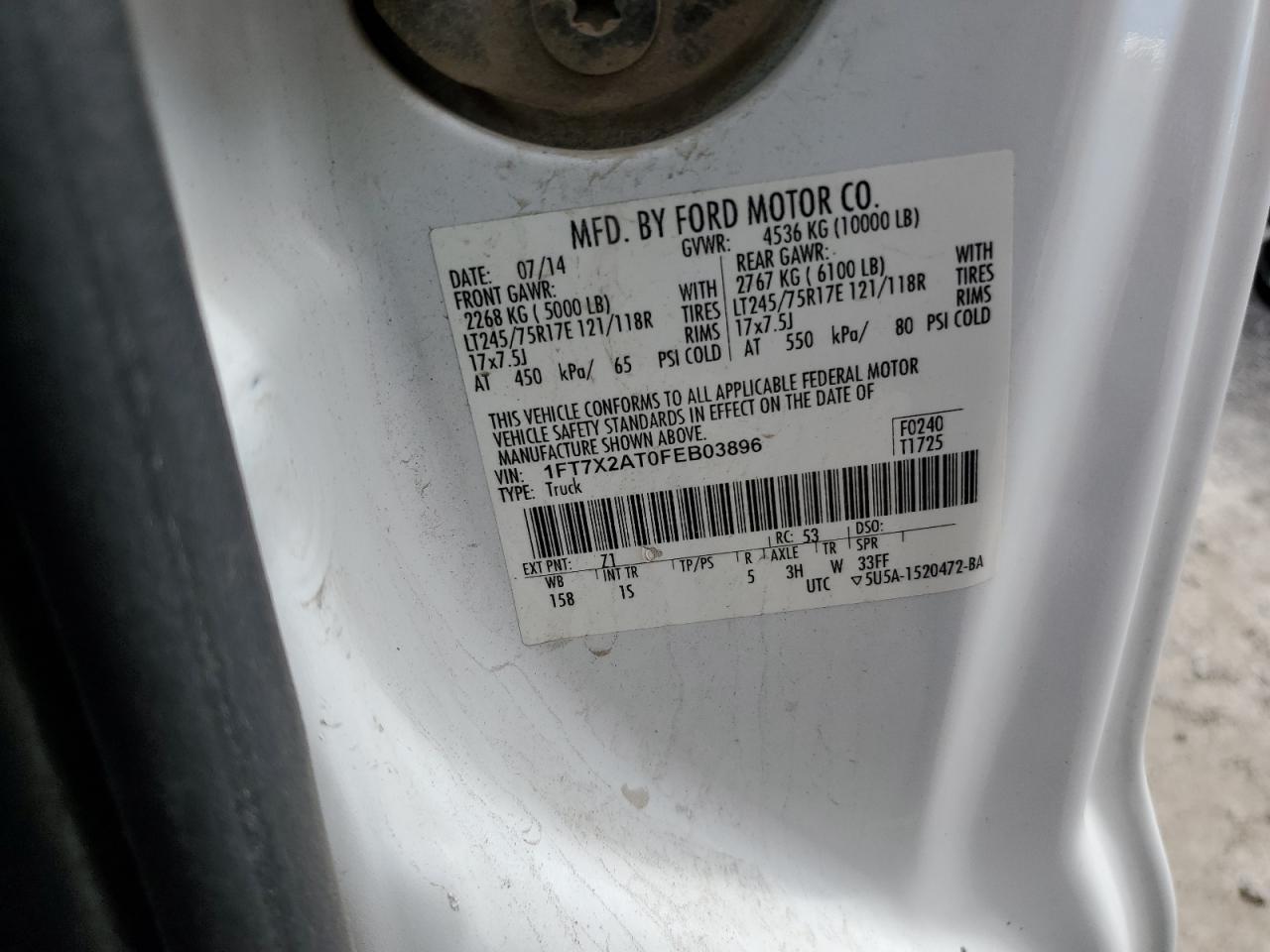 2015 FORD F250