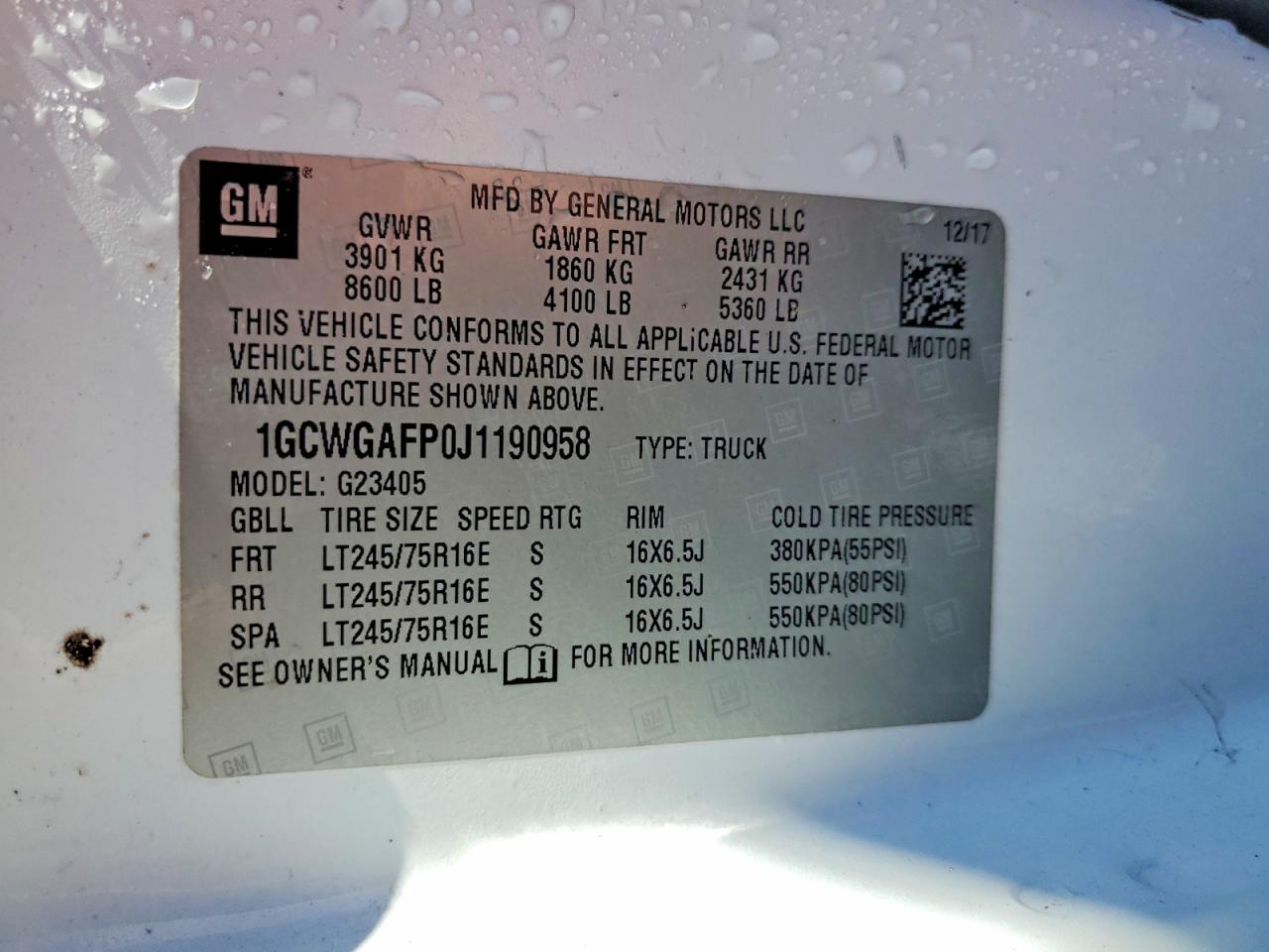 2018 CHEVROLET EXPRESS