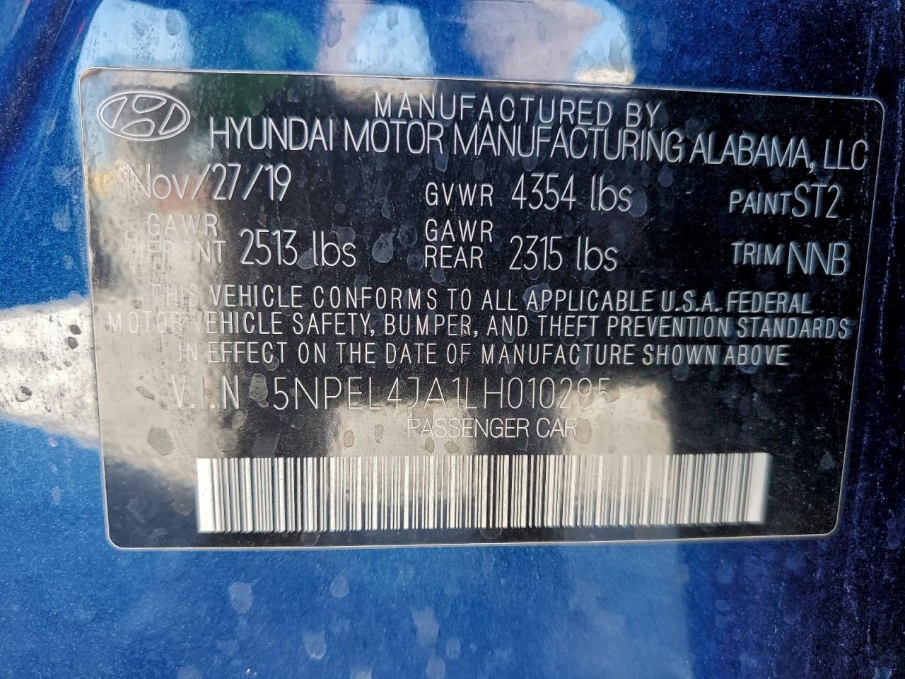 2020 HYUNDAI SONATA