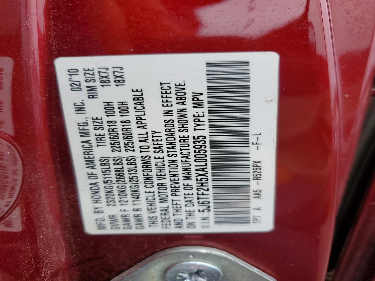 2010 HONDA ACCORD