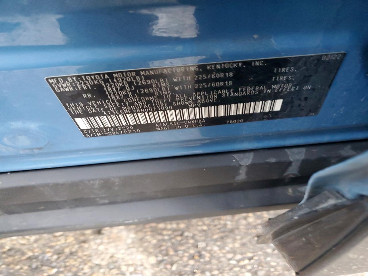 2022 TOYOTA RAV4