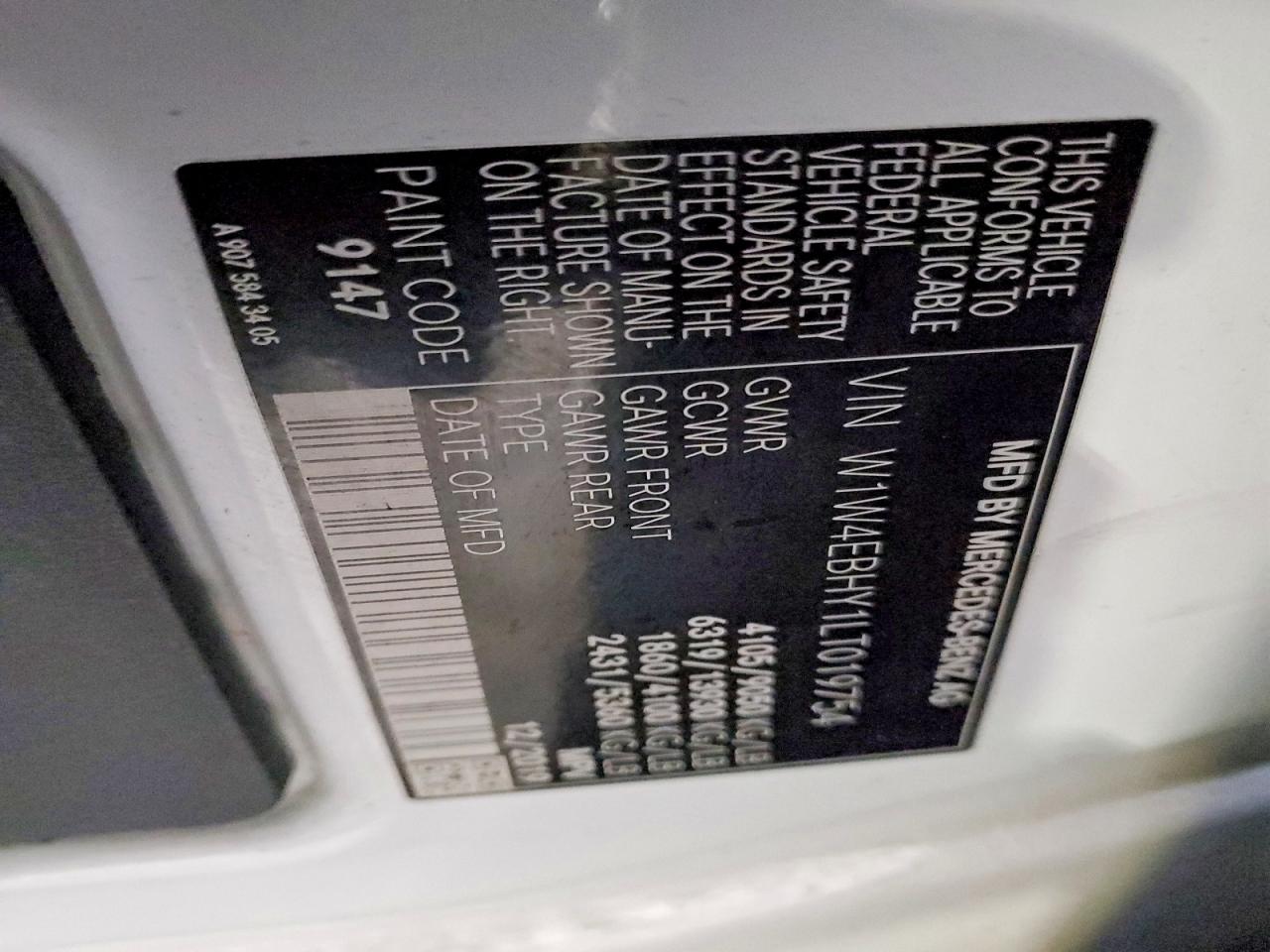 2020 MERCEDES-BENZ SPRINTER