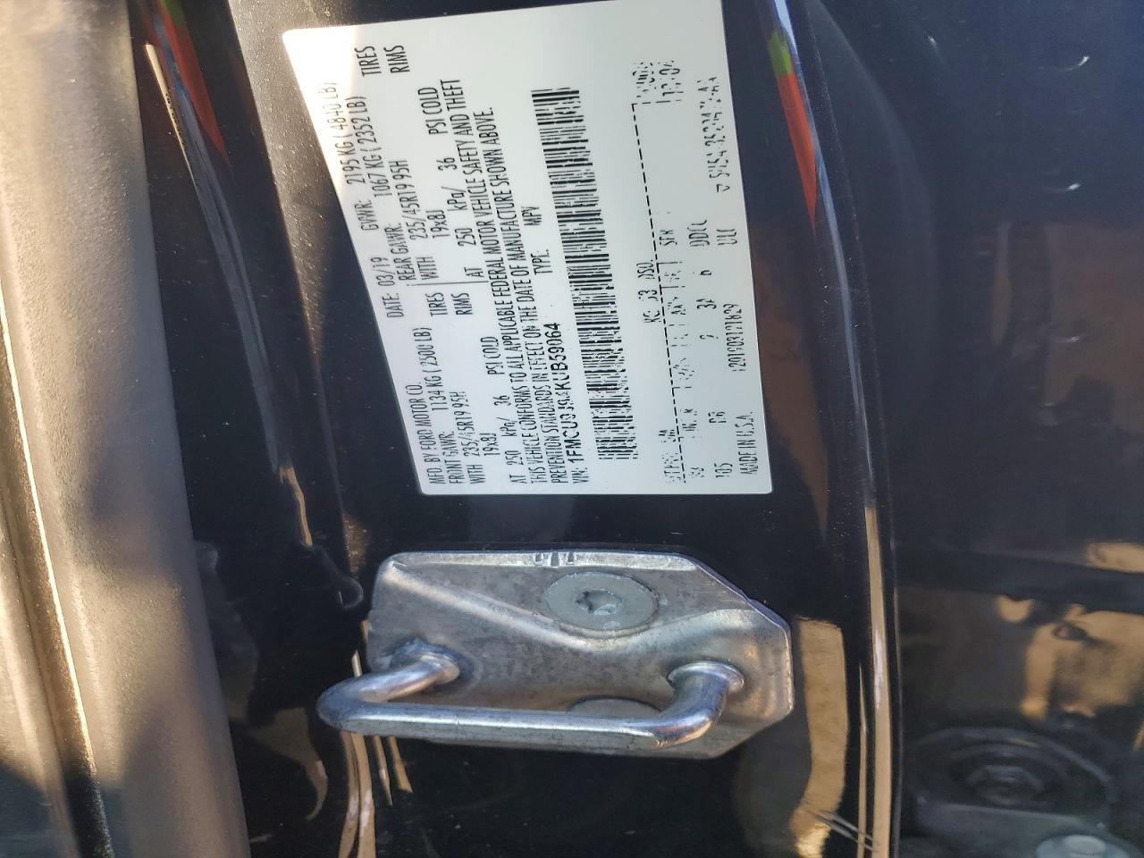 2019 FORD ESCAPE
