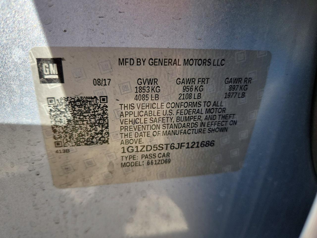 2018 CHEVROLET MALIBU