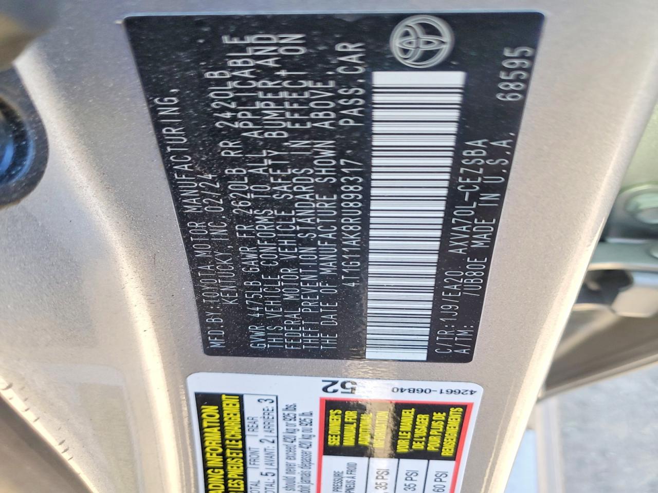 2024 TOYOTA CAMRY
