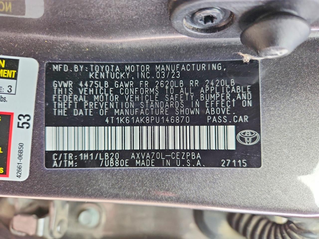 2023 TOYOTA CAMRY