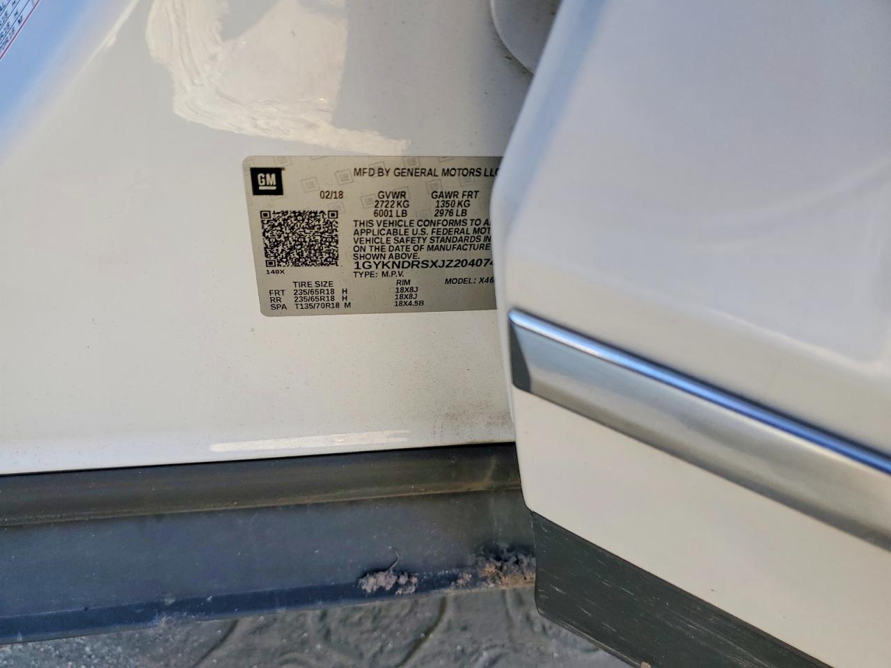 2018 CADILLAC XT5