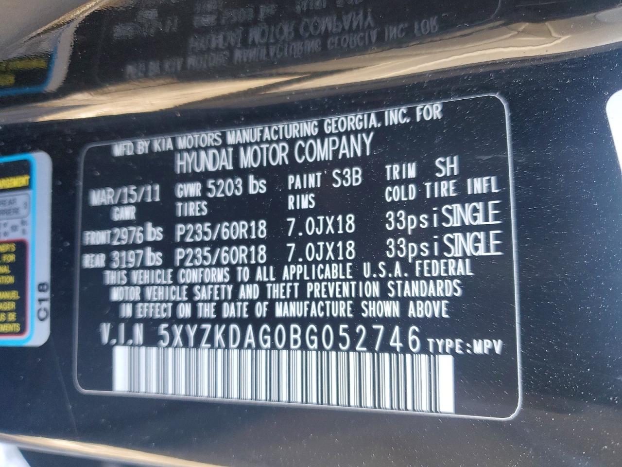 2011 HYUNDAI SANTA FE