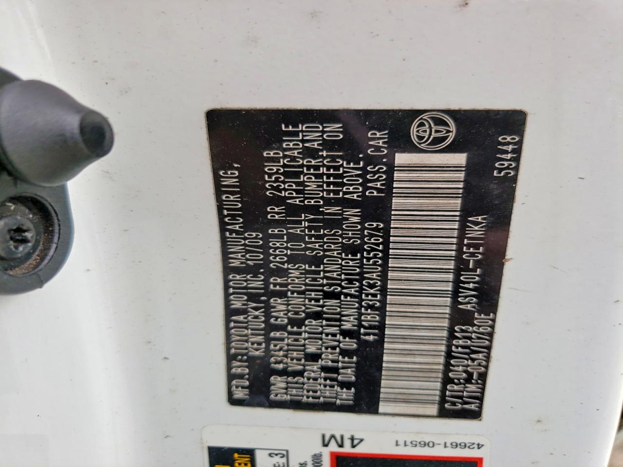 2010 TOYOTA CAMRY