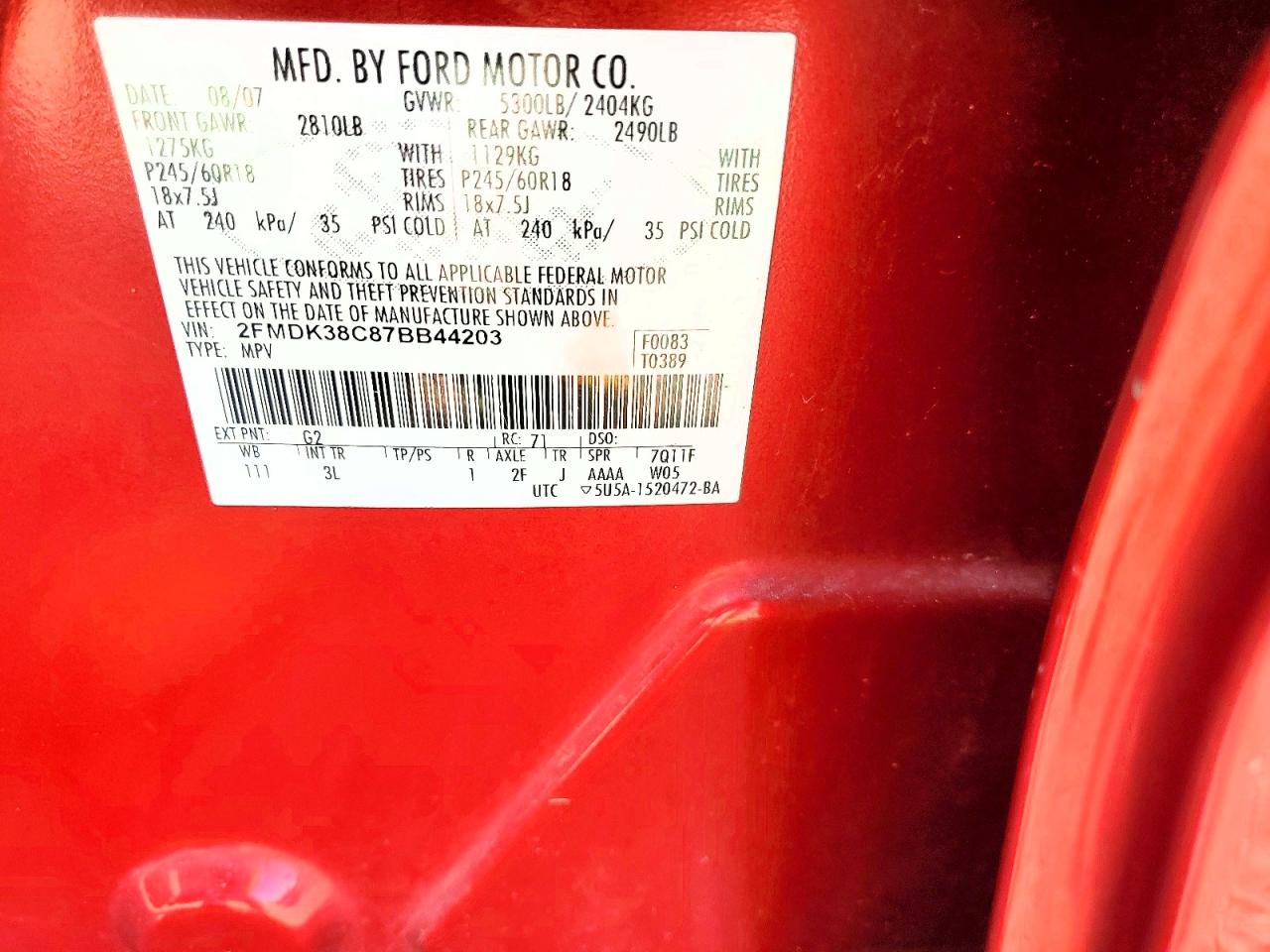 2007 FORD EDGE