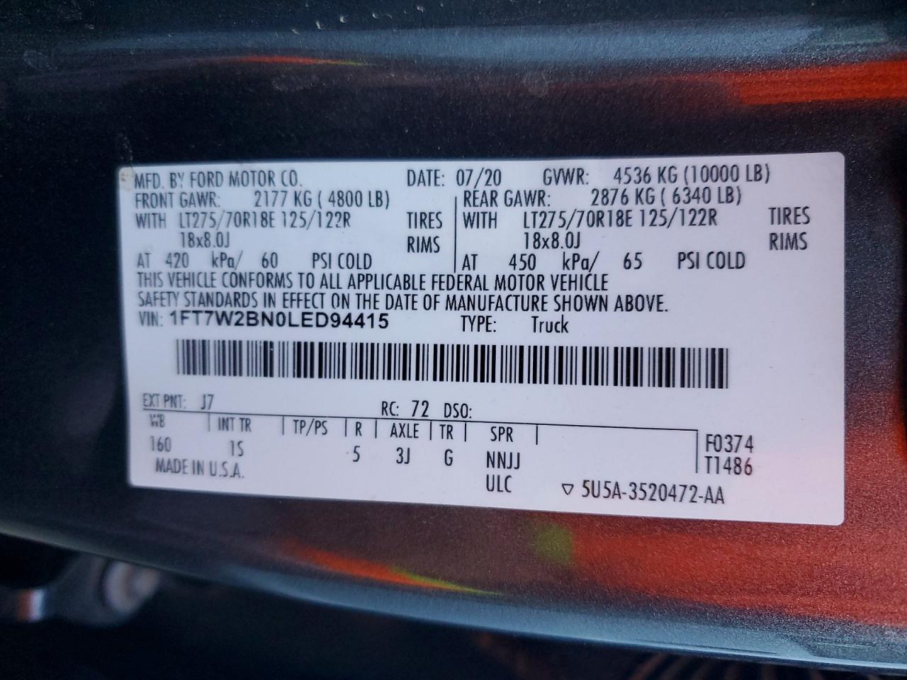 2020 FORD F250
