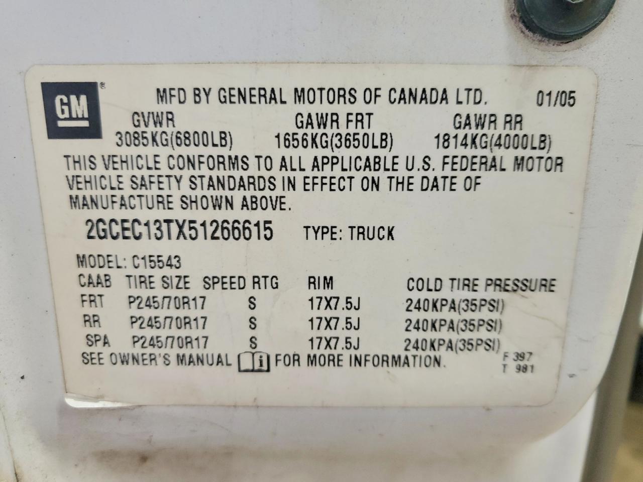 2005 CHEVROLET ALL Models