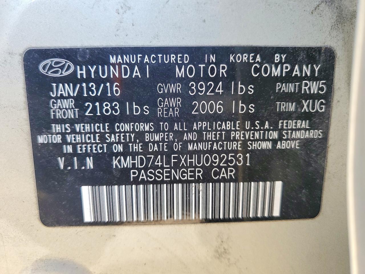 2017 HYUNDAI ELANTRA