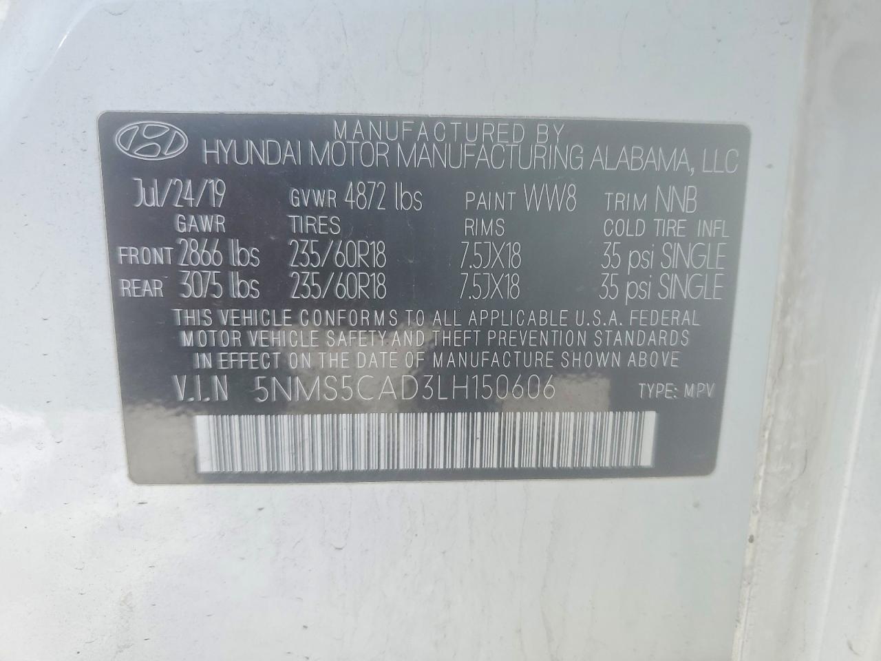 2020 HYUNDAI SANTA FE
