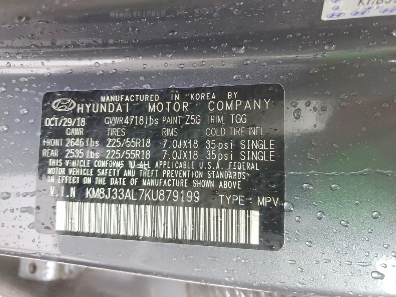 2019 HYUNDAI TUCSON