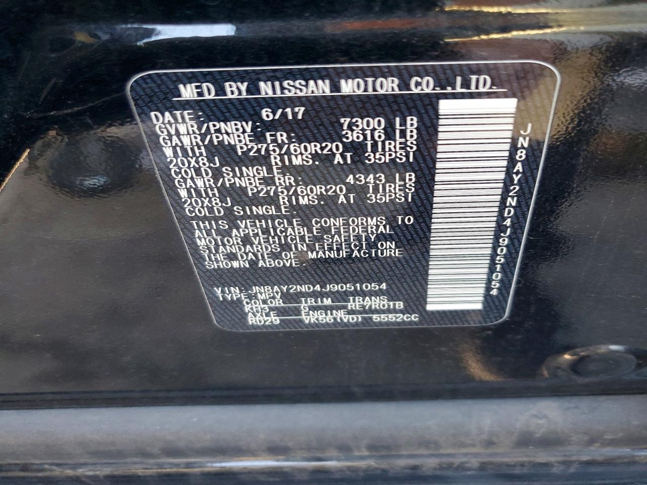 2018 NISSAN ARMADA